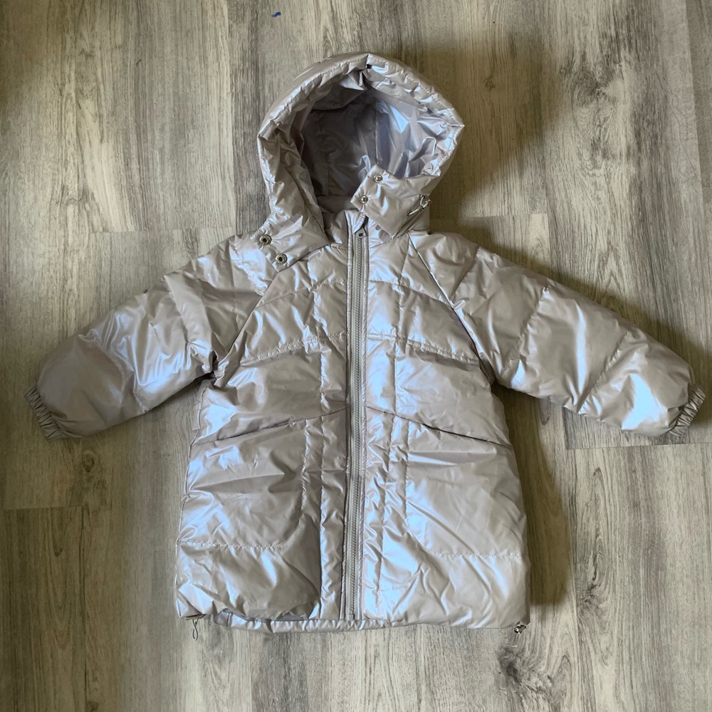 Unisex reflective long puffer